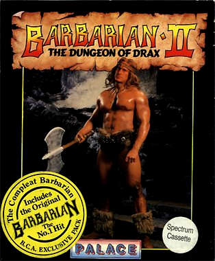 Barbarian II: The Dungeon of Drax box art for ZX Spectrum